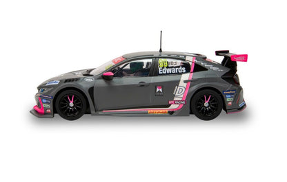 Scalextric -  C4317 Honda Civic Type R BTCC 2021 Jade Edwards slot car also suits Carrera