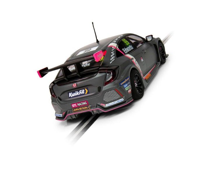 Scalextric -  C4317 Honda Civic Type R BTCC 2021 Jade Edwards slot car also suits Carrera