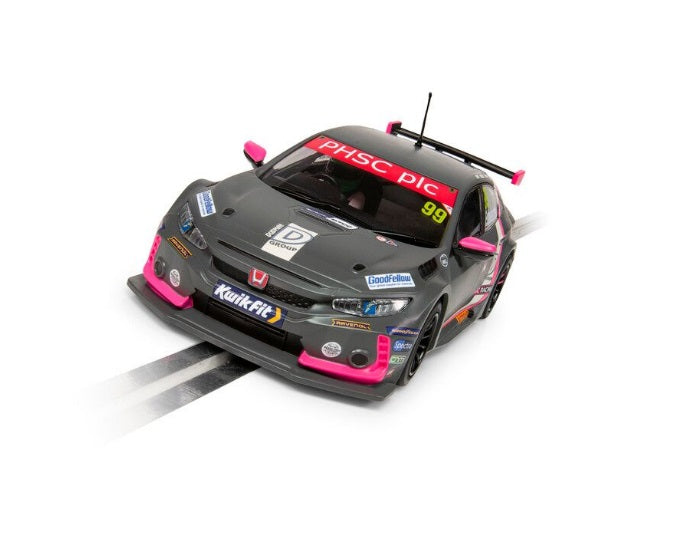 Scalextric -  C4317 Honda Civic Type R BTCC 2021 Jade Edwards slot car also suits Carrera