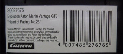 Carrera -  Evolution 1:32 - Aston Martin Vantage GT3 Heart Of Racing No23 - Slot Car Also Suits Scalextric