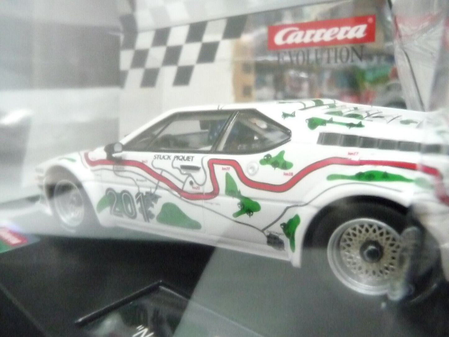 Carrera -  Evolution 1:32 - BMW M1 Procar No201 Nurburgring 1000km 1980 - Slot Car Also Suits Scalextric