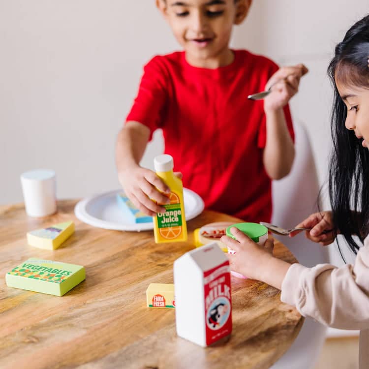 Melissa & Doug - Fridge Food Set - Wooden Play Food