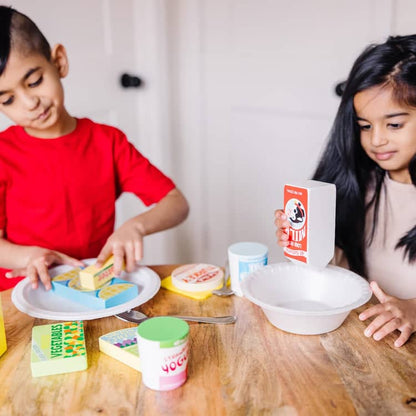 Melissa & Doug - Fridge Food Set - Wooden Play Food
