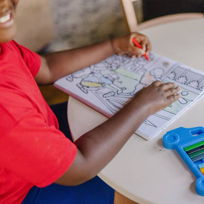 Melissa & Doug - Jumbo 50-page Kids' Coloring Pad - Space Sharks Sports And More