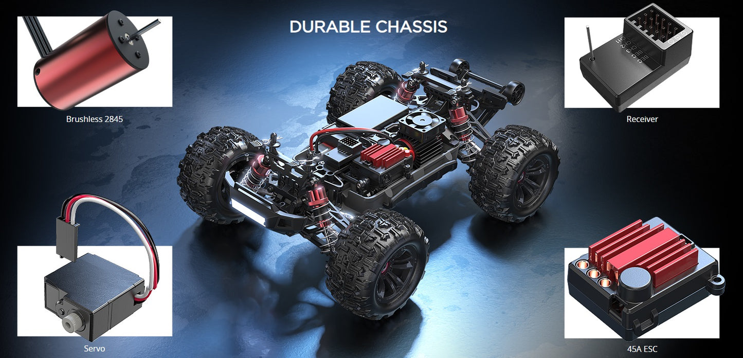 MJX 1:16 Hyper Go 4WD Brushless 45km 2s 2.4ghz RC Monster Truck (16208)