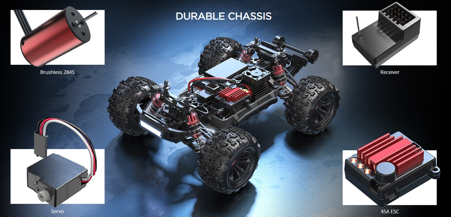 MJX 1:16 Hyper Go 4WD Brushless 45km 2s 2.4ghz RC Monster Truck (16208)