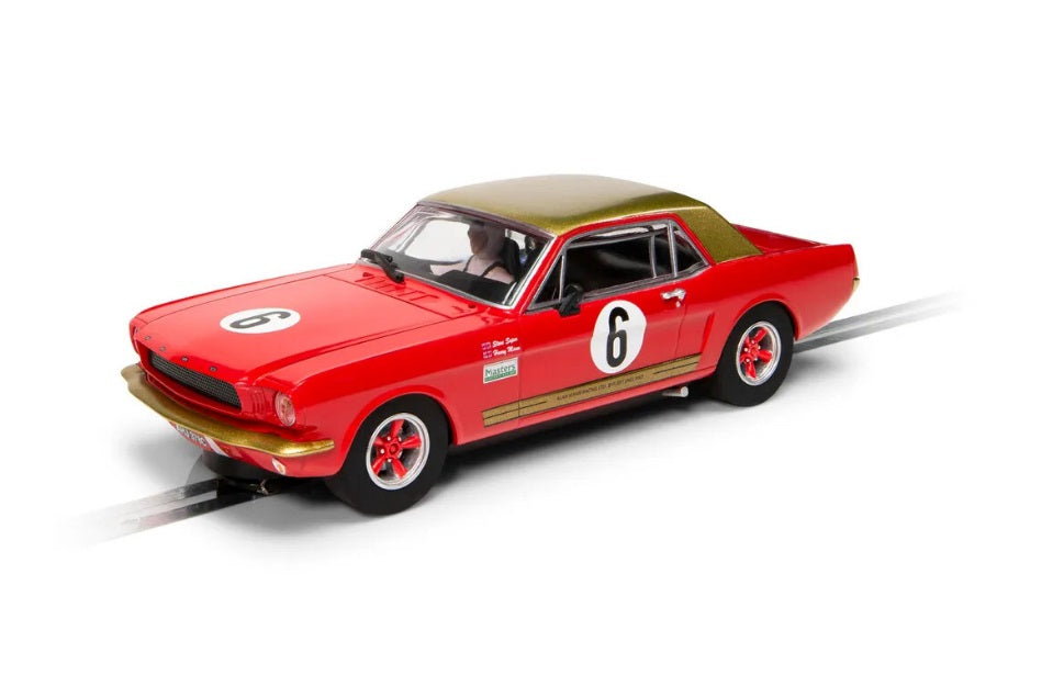 Scalextric -  C4339 Ford Mustang Alan Mann Henry Mann and Steve Soper slot car also suits Carrera