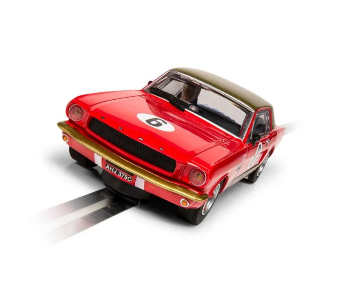 Scalextric -  C4339 Ford Mustang Alan Mann Henry Mann and Steve Soper slot car also suits Carrera