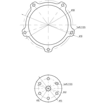 NGH - 150cc 4 Stroke 5 Cylinder Radial Gas Engine with Electronic Ignition including  exhaust collector ring