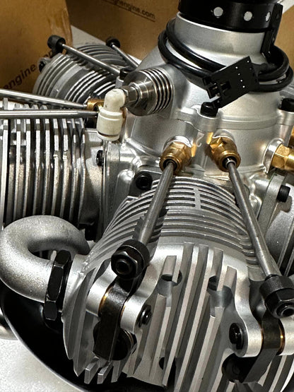 NGH - 150cc 4 Stroke 5 Cylinder Radial Gas Engine with Electronic Ignition including  exhaust collector ring