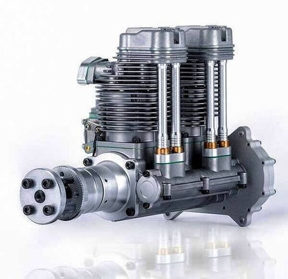 NGH -  GF60i2 INLINE TWIN CYLINDER 60CC 4-STROKE GAS ENGINE W/EXHAUST STAC