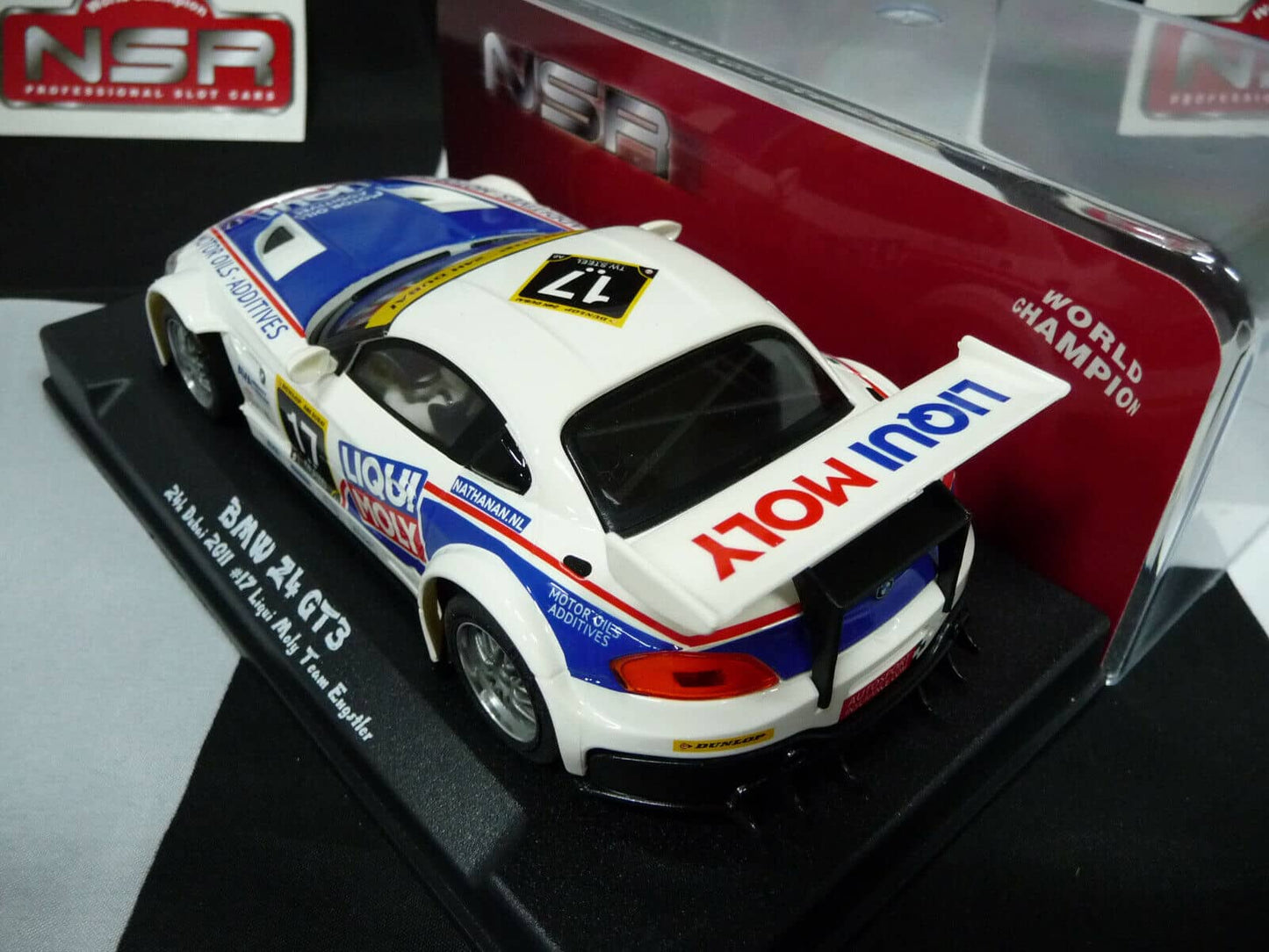 NSR -  1:32 0001AW BMW Z4 GT3 E89 Liqui Moly 24h Dubai 2011 slot car also suits  scalextric/carrera