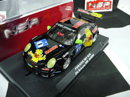 NSR -  1:32 0021AW Porsche 997 GT3 Haribo No.8 Black 2011 slot car also suits  scalextric/carrera