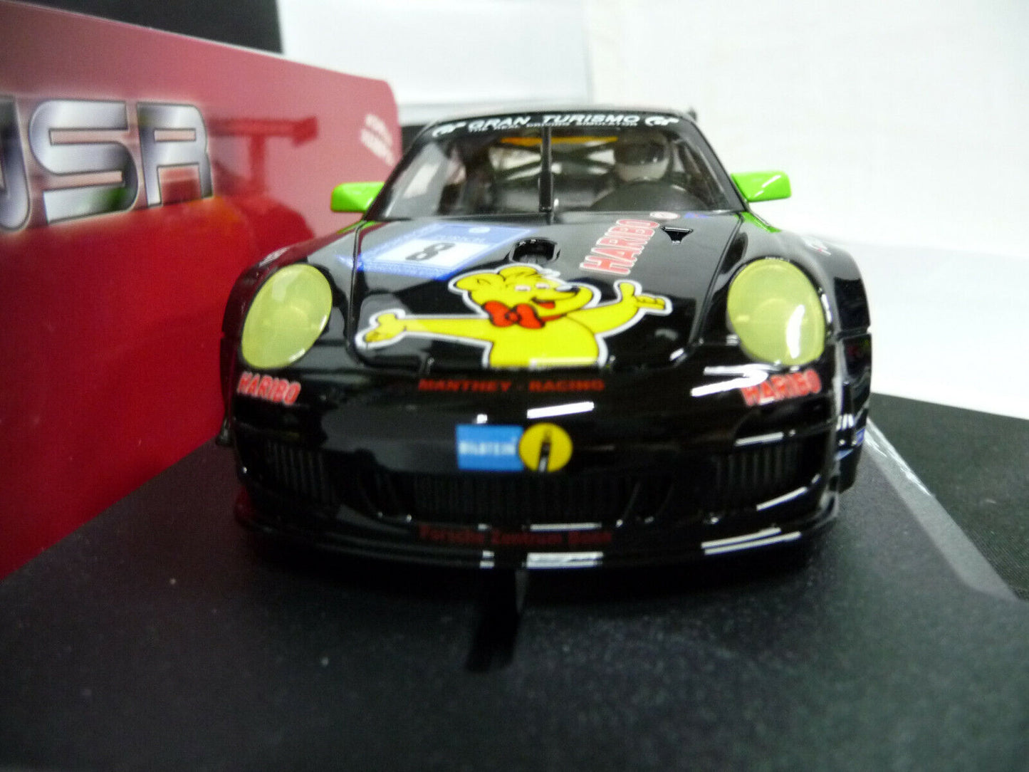 NSR -  1:32 0021AW Porsche 997 GT3 Haribo No.8 Black 2011 slot car also suits  scalextric/carrera