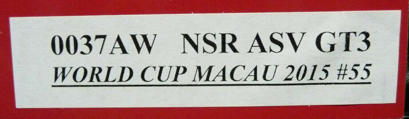 NSR -  1:32 0037AW ASV GT3 World Cup Macau 2015 No.55 slot car also suits  scalextric/carrera