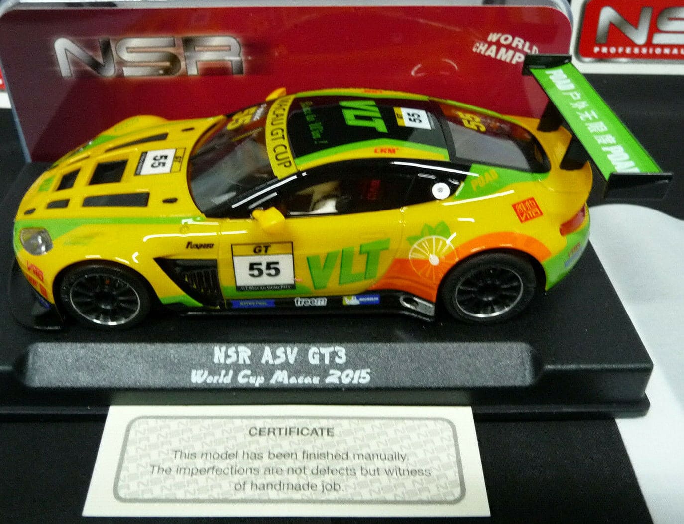 NSR -  1:32 0037AW ASV GT3 World Cup Macau 2015 No.55 slot car also suits  scalextric/carrera