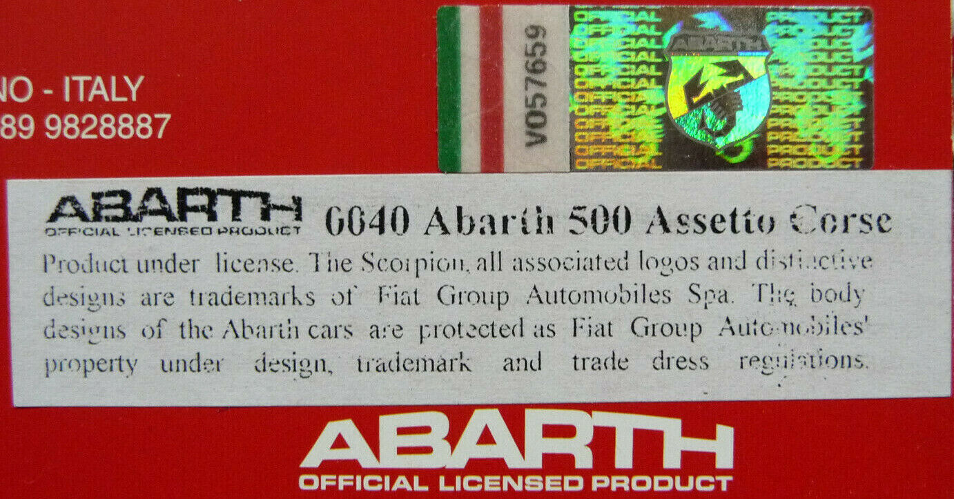 NSR -  1:32 0040SW Abarth 500 Assetto Corse Selenia No7 slot car also suits  scalextric/carrera