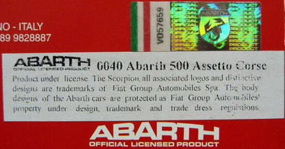 NSR -  1:32 0040SW Abarth 500 Assetto Corse Selenia No7 slot car also suits  scalextric/carrera