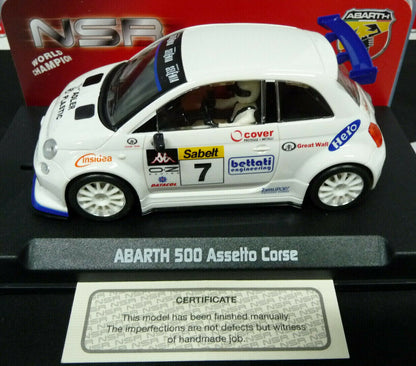 NSR -  1:32 0040SW Abarth 500 Assetto Corse Selenia No7 slot car also suits  scalextric/carrera