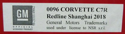 NSR -  1:32 0096AW Corvette C7R Redline Shanghai 2018 No.64 slot car also suits  scalextric/carrera