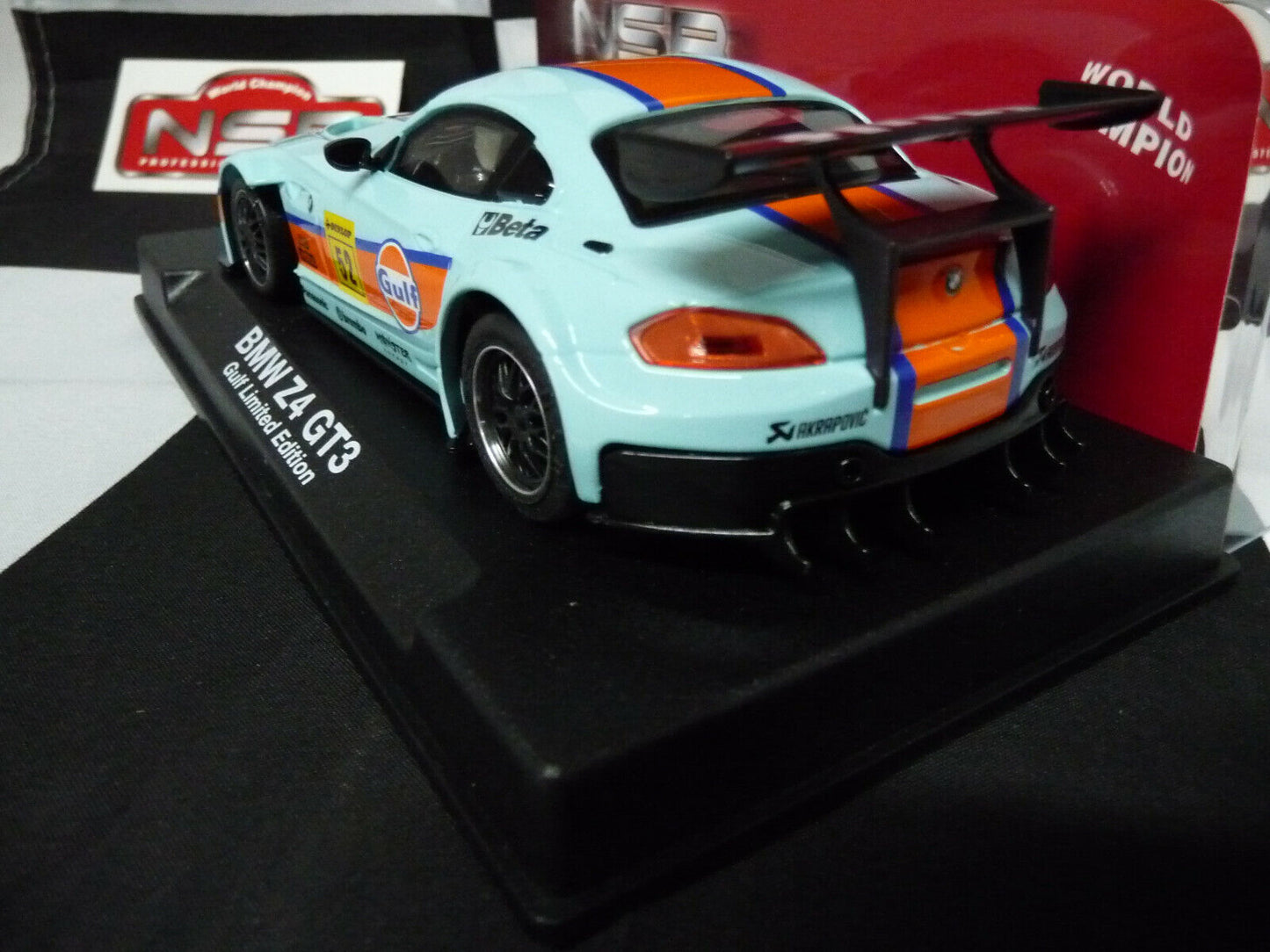 NSR -  1:32 0103AW BMW Z4 GT3 Gulf Edition No.52 slot car also suits  scalextric/carrera