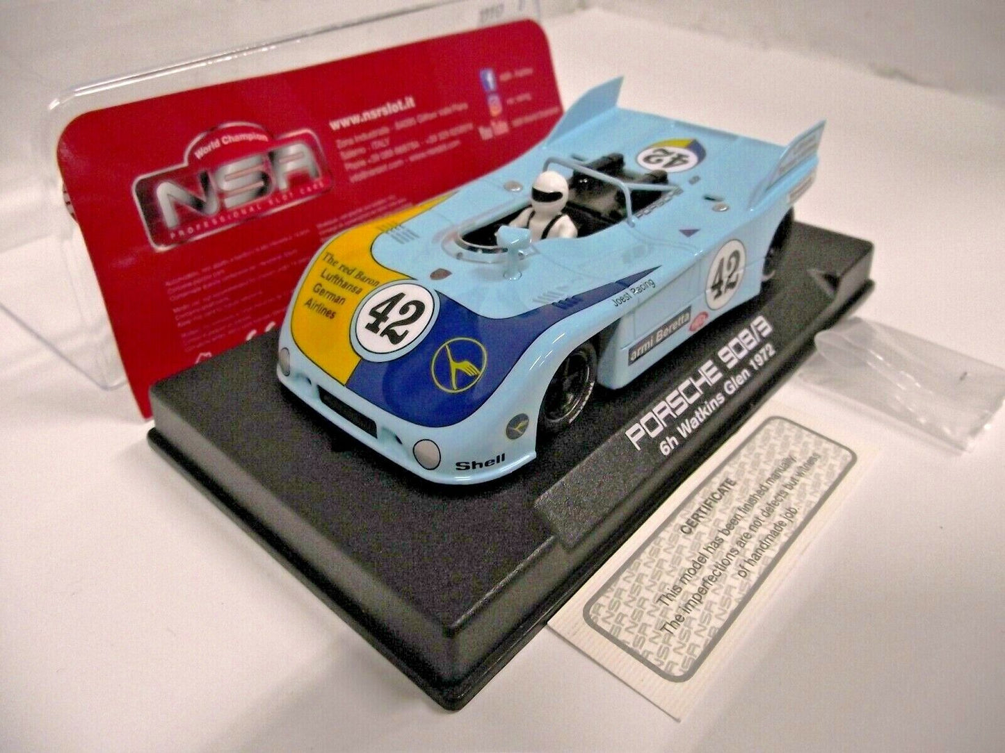 NSR -  1:32 0104 Porsche 908/3 Watkins Glen 6h 1972 No.42 slot car also suits  scalextric/carrera