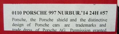 NSR -  1:32 0110AW Porsche 997 RSR N/Berg 2014 24H No.57 slot car also suits  scalextric/carrera