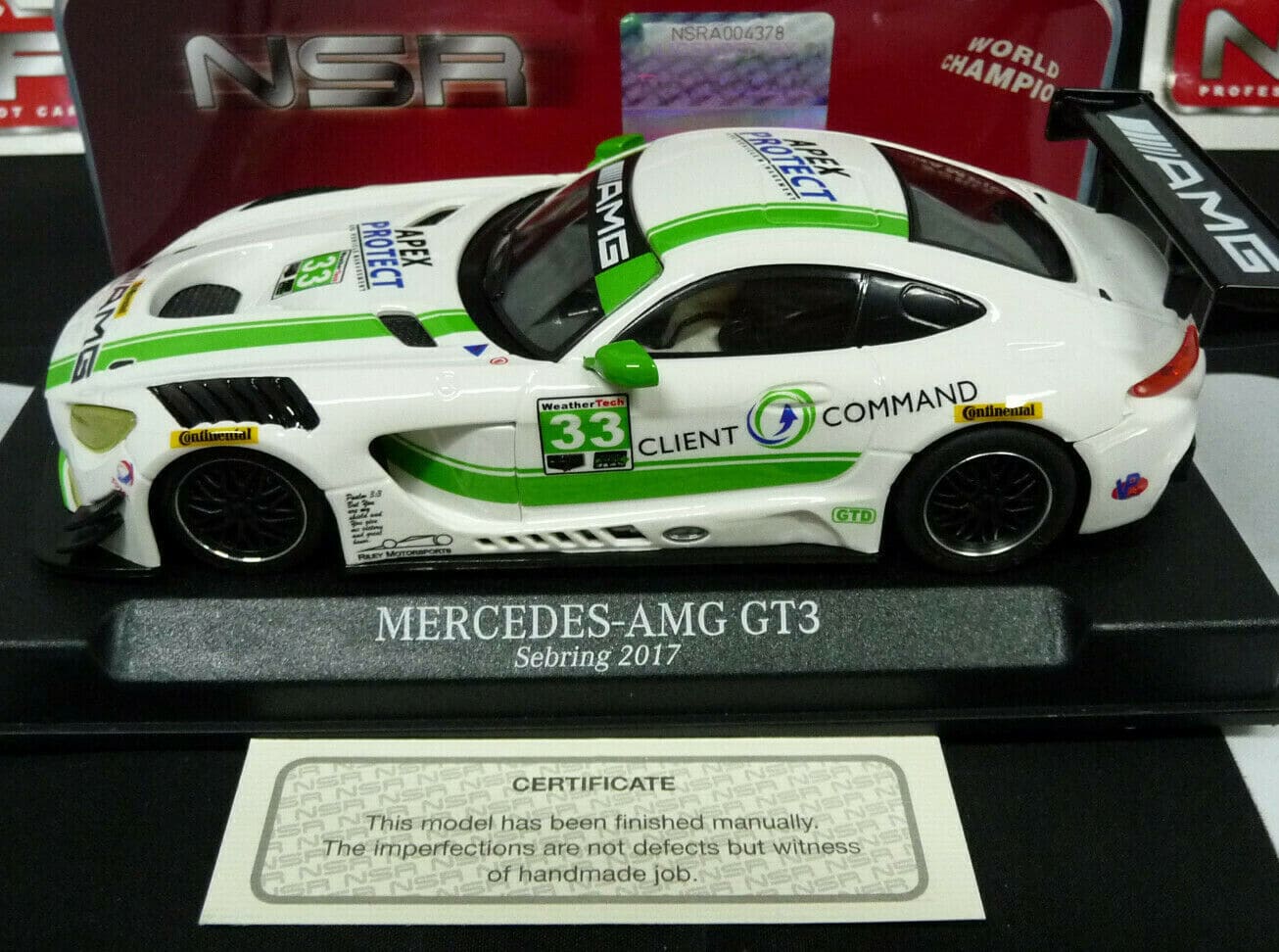 NSR -  1:32 0114SW Mercedes - AMG Sebring 2017 No.33 slot car also suits  scalextr/carrera