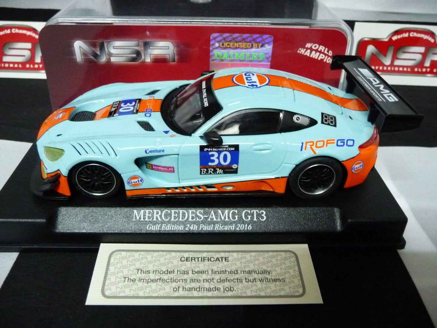 NSR -  1:32 0153SW Mercedes AMG Gulf Ed 24H Paul Rickard No.30 scalextri/carrera