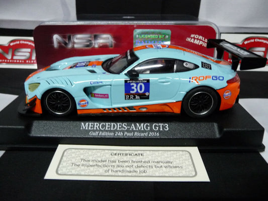 NSR -  1:32 0153SW Mercedes AMG Gulf Ed 24H Paul Rickard No.30 scalextri/carrera