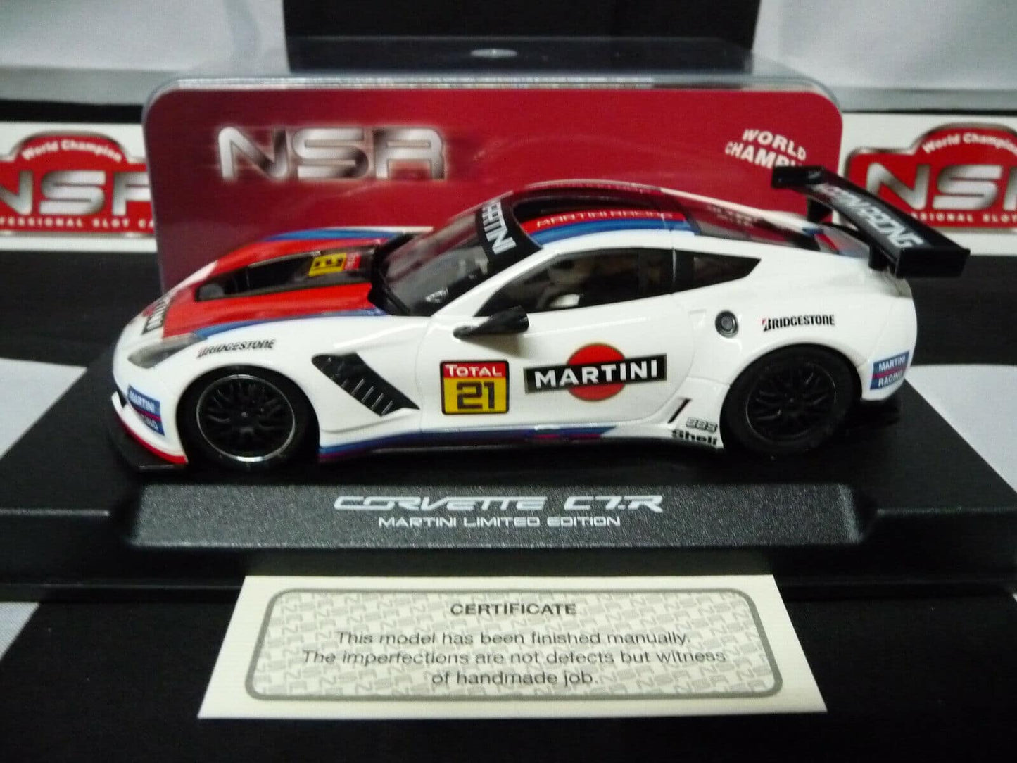NSR -  1:32 0159AW Corvette C7R Martini Racing White No.21 slot car also suits  scalextric/carrera