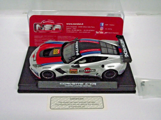 NSR -  1:32 0160AW Corvette C7R Martini Racing Grey No.22 slot car also suits  scalextric/carrera