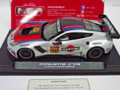 NSR -  1:32 0160AW Corvette C7R Martini Racing Grey No.22 slot car also suits  scalextric/carrera
