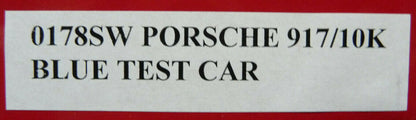 NSR -  1:32 0178SW Porsche 917/10K Blue Test Car slot car also suits  scalextr/carrera