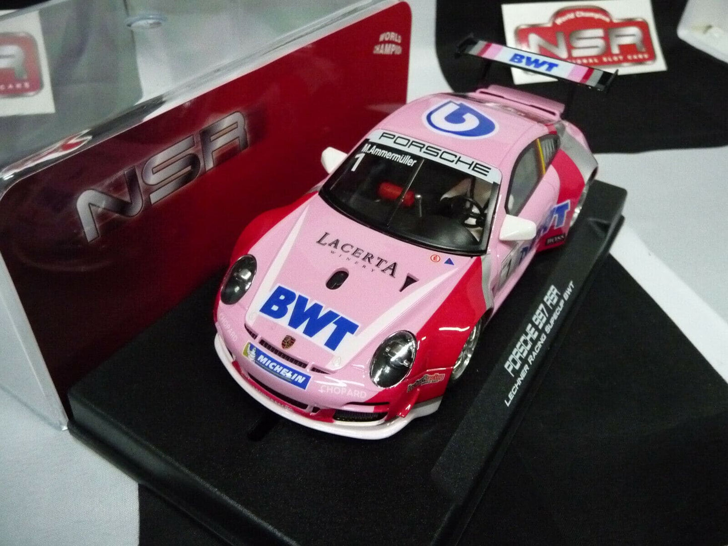 NSR -  1:32 0187AW Porsche 997 Super Cup BWT M.Ammermuller No.1 scalextric/carrera