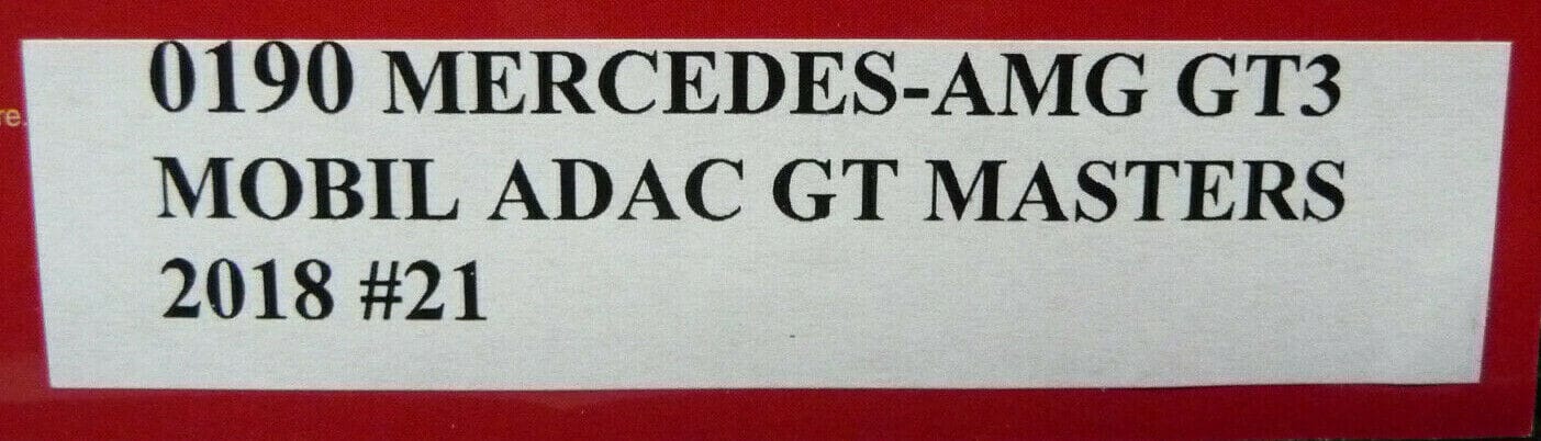 NSR -  1:32 0190AW Mercedes-AMG GT3 Mobil ADAC GT MASTERS No21 slot car also suits  scalex/carrera