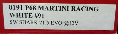 NSR -  1:32 0191SW P68 FORD Martini Racing WHITE No.91 slot car also suits  scalex/carrera
