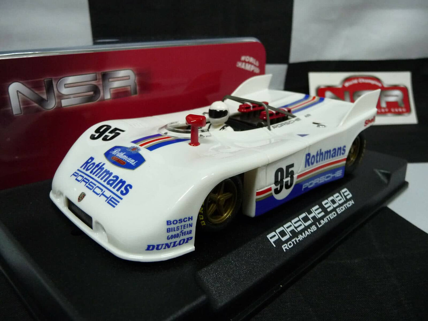 NSR -  1:32 0195SW Porsche 908/3 Rothmans Limited Ed No.95 slot car also suits  scalextric/carrera