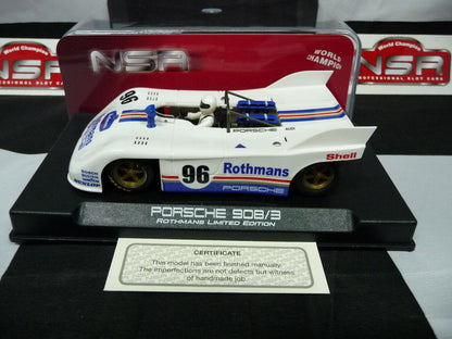 NSR -  1:32 0196SW Porsche 908/3 Rothmans Limited Ed No.96 slot car also suits  scalextric/carrera
