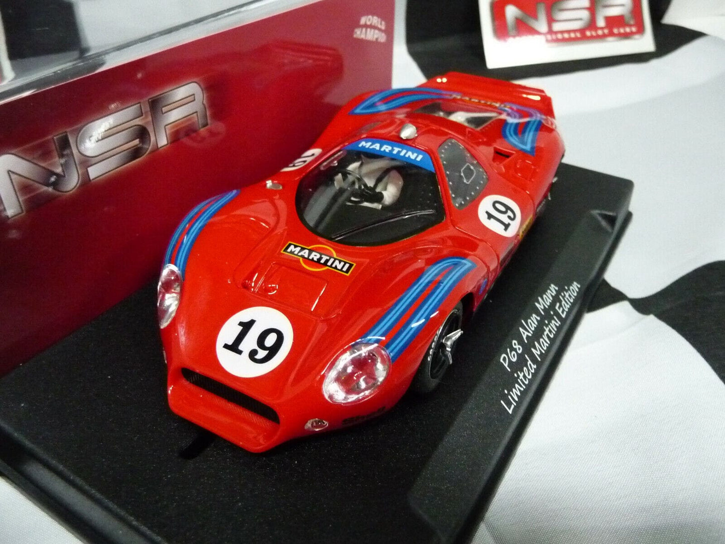 NSR -  1:32 0219SW P68 FORD Martini Racing RED No.19 slot car also suits  scalex/carrera