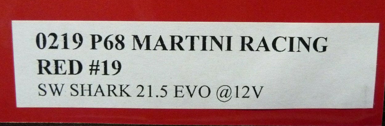 NSR -  1:32 0219SW P68 FORD Martini Racing RED No.19 slot car also suits  scalex/carrera
