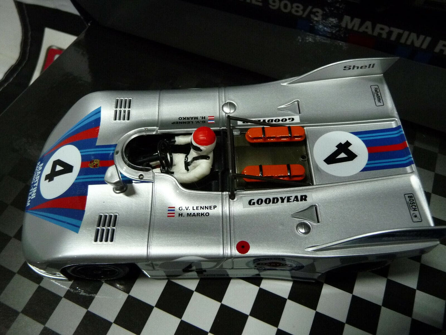 NSR -  1:32 SET10 Porsche 908/3 1000km Nurburgring 71 Martini slot car also suits  Scalex/Carrera
