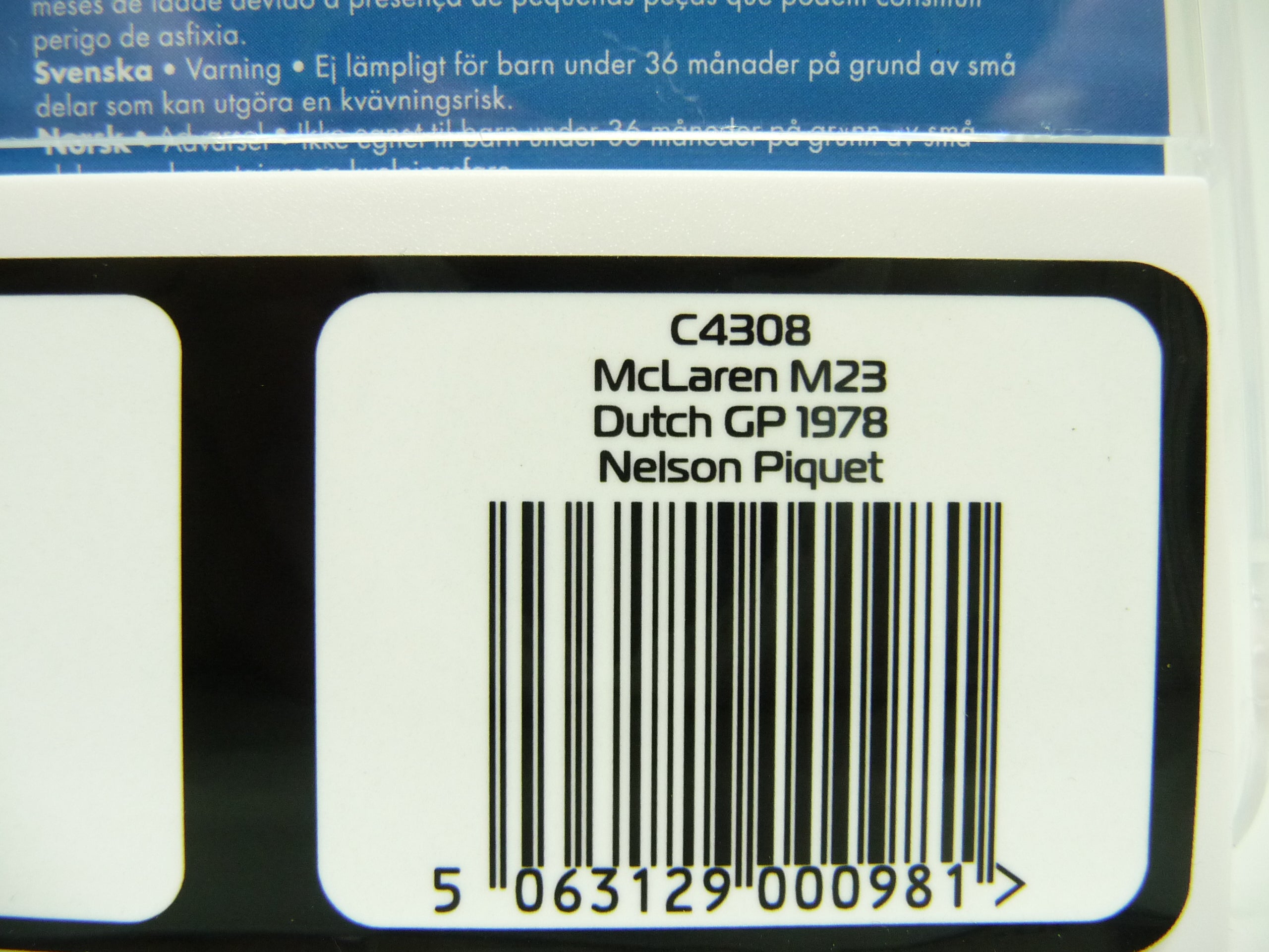 Scalextric - C4308 Mclaren M23 Dutch Gp 1978 Nelson Piquet