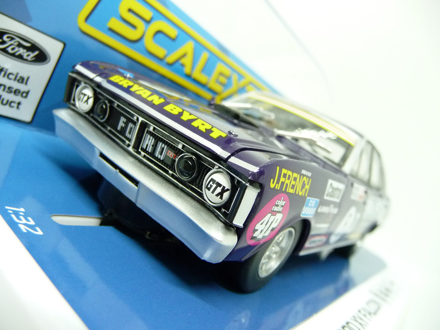 Scalextric -  C4263 1:32 Ford XY Falcon 1972 Bathurst Bryan Byrt Ford slot car also suits Carrera