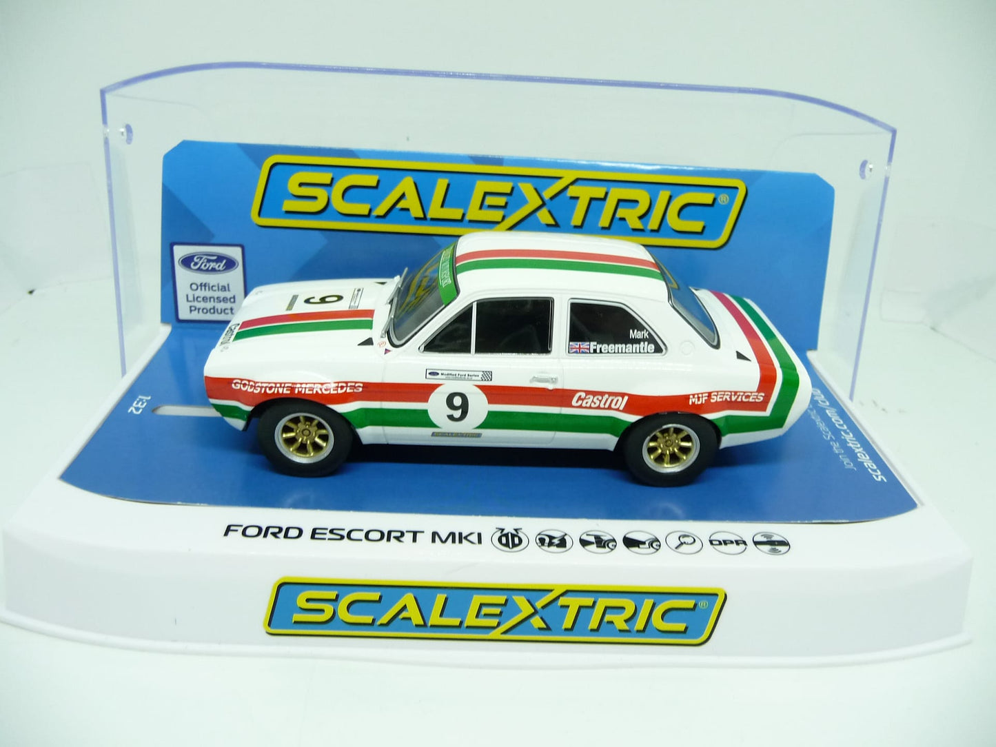Scalextric -  C4314 Ford Escort MKI Mark Freemantle Castrol Racing slot car also suits Carrera
