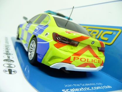 Scalextric -  C4165 BMW 330i M Sport Police Edition slot car also suits Carrera