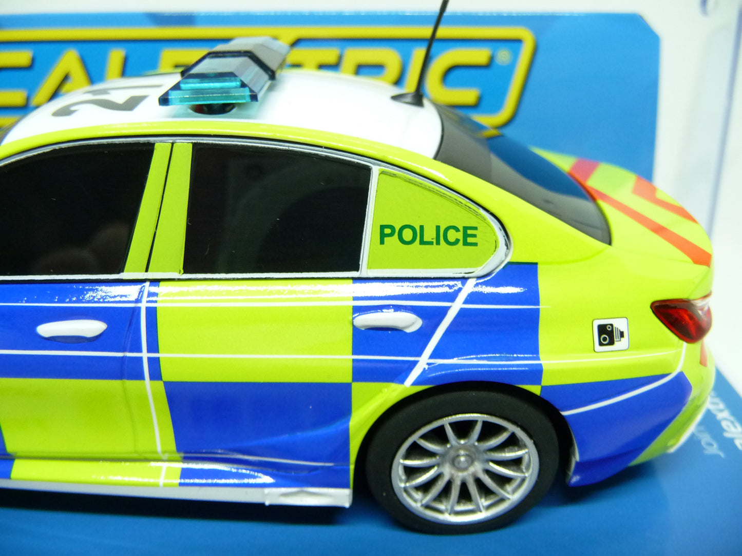 Scalextric -  C4165 BMW 330i M Sport Police Edition slot car also suits Carrera