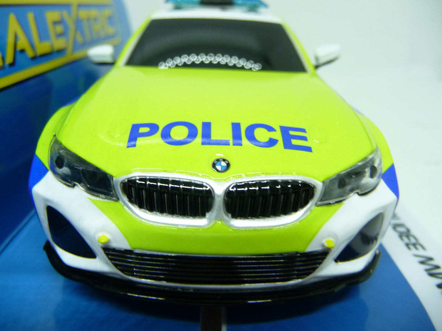 Scalextric -  C4165 BMW 330i M Sport Police Edition slot car also suits Carrera