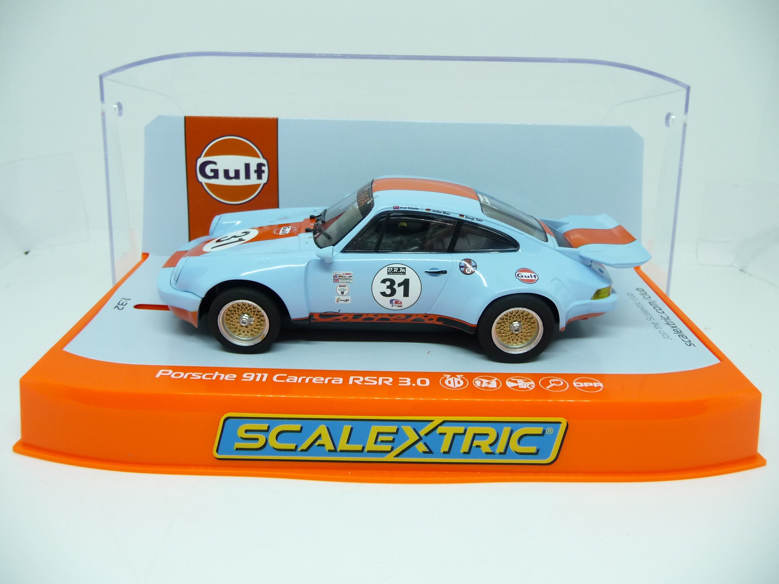 Scalextric - C4304 Porsche 911 Carrera RSR 3 0 Gulf Edition slot car also suits Carrera