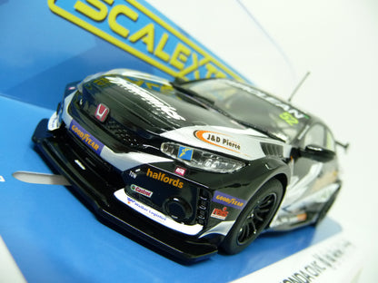 Scalextric -  C4297 Honda Civic Type R BTCC 2021 Golden Shedden slot car also suits Carrera